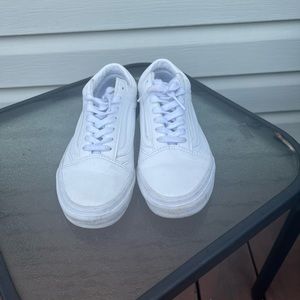 White leather vans